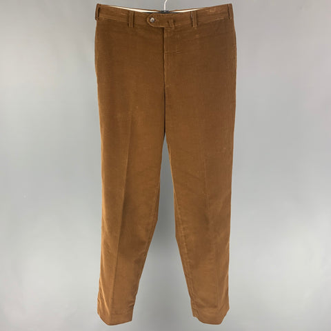 LORO PIANA Size 32 Brown Corduroy Zip Fly Casual Pants