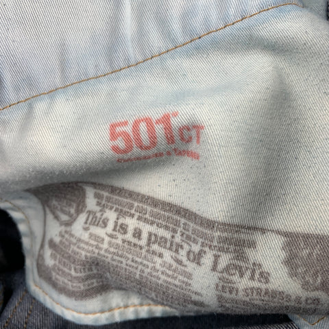 LEVI'S 501 CT Size 31  Indigo Washed Denim Button Fly Jeans
