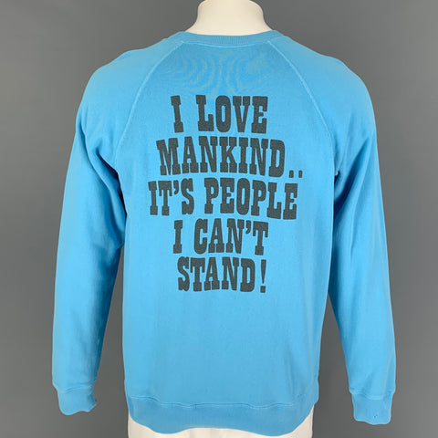 MARC JACOBS x PEANUTS Size M Blue Black Graphic Cotton Crew-Neck Sweatshirt