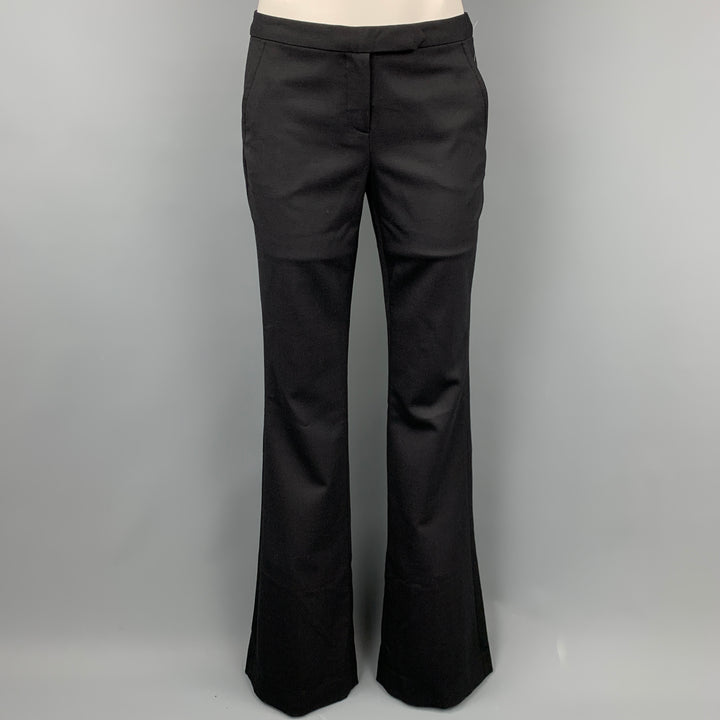 A.L.C. Size 6 Black Wool Blend Dress Pants