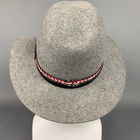 QUAGGA Grey Wool Felt Fedora Hat