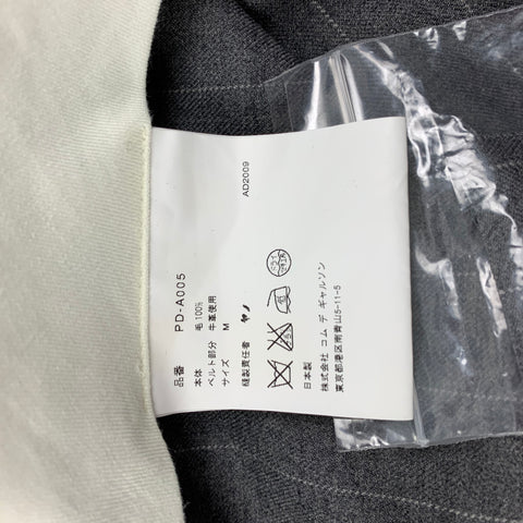 COMME des GARCONS HOMME PLUS Size M Grey Chalkstripe Wool Kilt Skirt