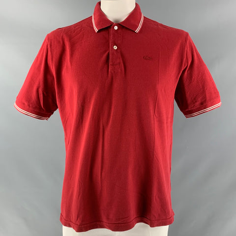 LACOSTE Size XL Red Cotton Polo