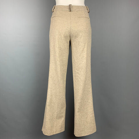 RACHEL ROY Size 6 Taupe & Beige Tweed Wide Leg Dress Pants