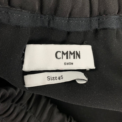 CMMN SWND Taille 30 Pantalon décontracté en polyester à bordure rayée taupe noir