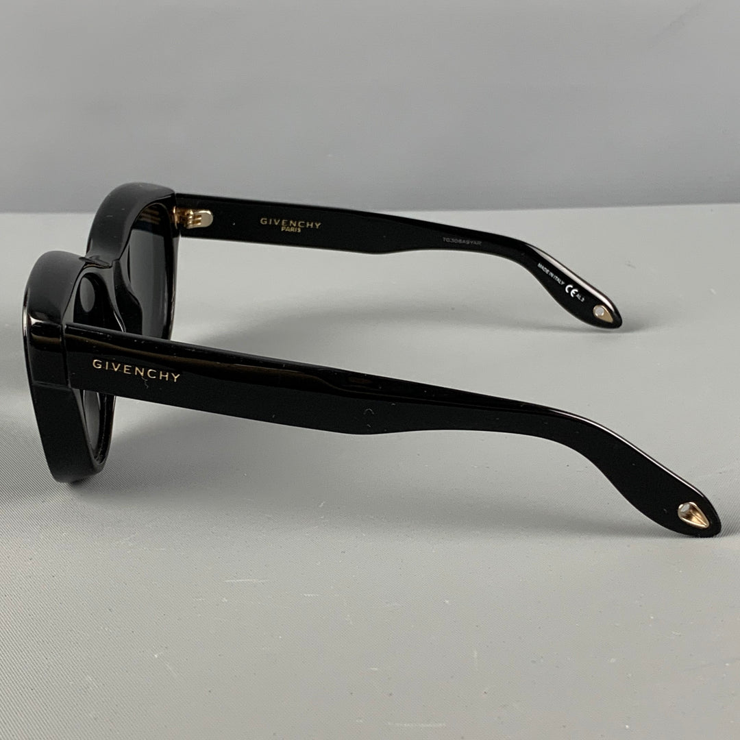 GIVENCHY Black Acetate Cat Eye Sunglasses