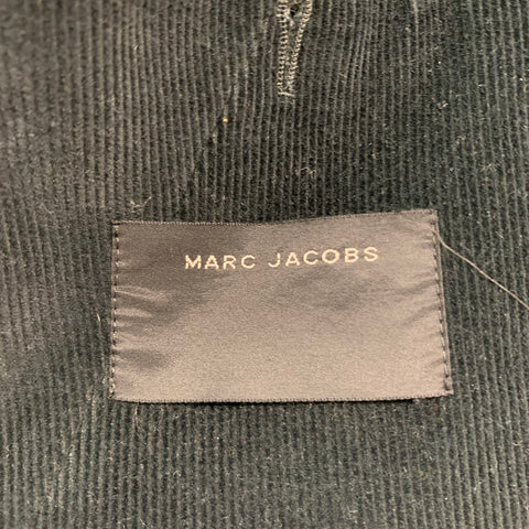MARC JACOBS Size 40 Black Corduroy Cotton Notch Lapel Suit