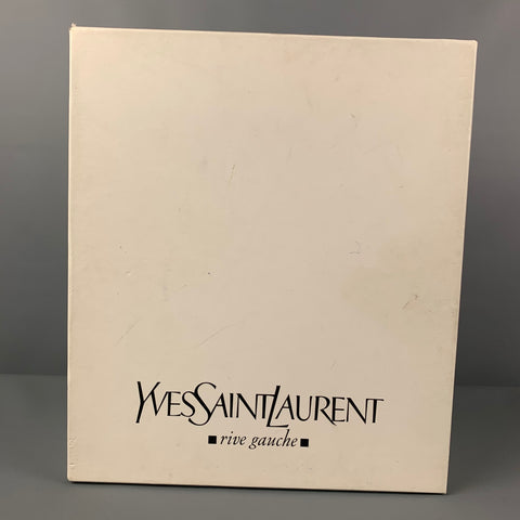 YVES SAINT LAURENT Talla 13 Botas Johnny de cuero acolchado negro