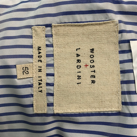 WOOSTER + LARDINI Size 42  Navy Wrinkled Wool Notch Lapel Sport Coat