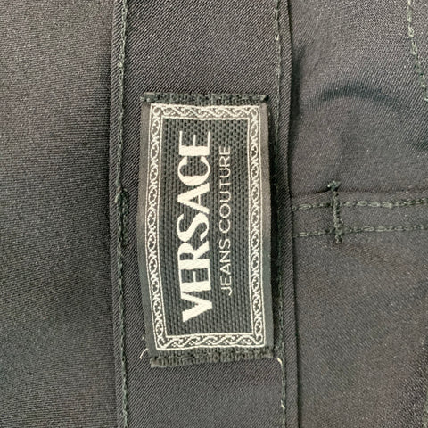 VERSACE JEANS COUTURE Size 34 Black Polyester Blend Jeans