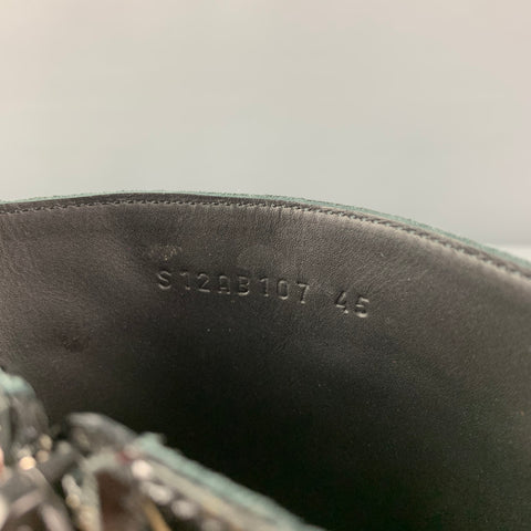 DSQUARED2 Size 12 Black Side Zipper Ankle Boots