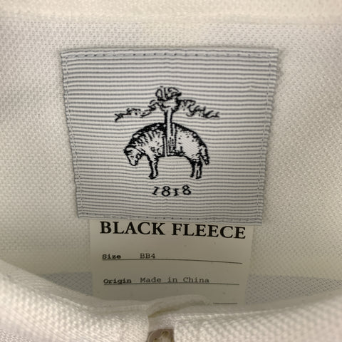 BLACK FLEECE Size XL White Pique Button Down Long Sleeve Shirt