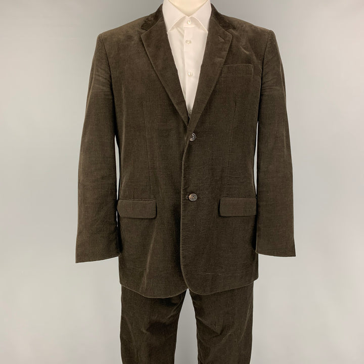 MARC JACOBS Size 44 Brown Corduroy Cotton Single Breasted Suit
