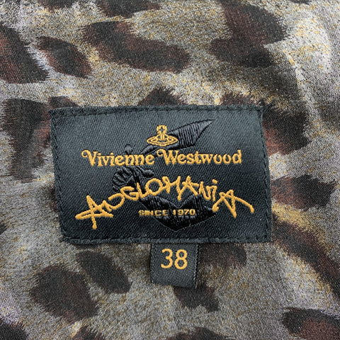 VIVIENNE WESTWOOD Size S Silver & Brown Polyester Shirt