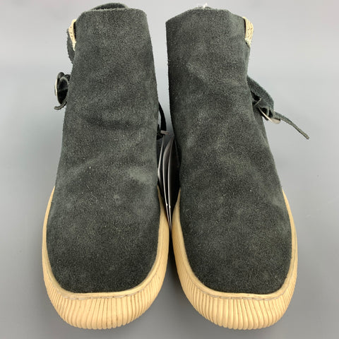VISVIM Gila Talla 9.5 Zapatillas de deporte tipo mocasín de ante negro