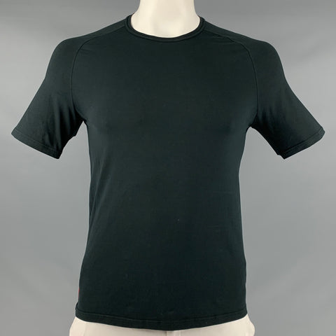PRADA Size L Black Cotton Elastane Short Sleeve T-shirt