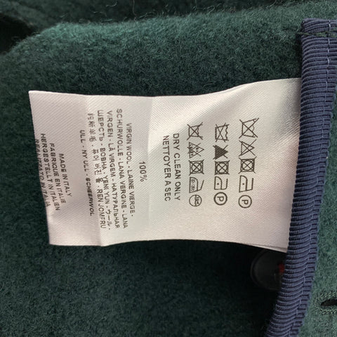 HARRIS WHARF LONDON Size 42 Forest Green Textured Wool Coat