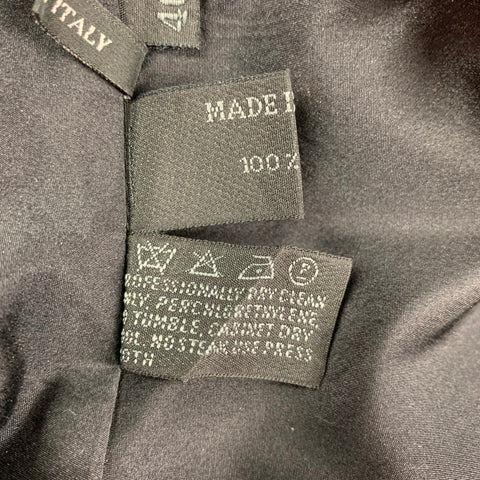 PRADA Size 4 Black Silk Sleeveless Cocktail Dress