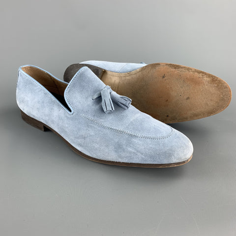 KURT GEIGER Size 10 Powder Blue Tassels Loafers