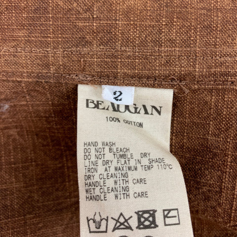 BEAUGAN Size M Brown Rust Distressed Cotton Worker Jacket