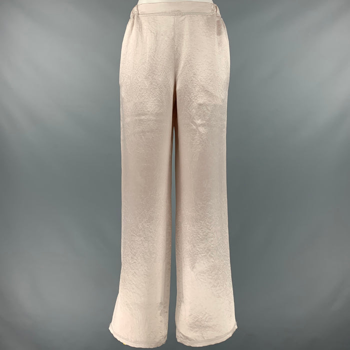 MAX MARA Size 8 Beige Acetate Wide Leg Casual Pants