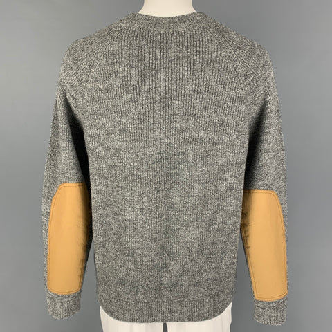 BEST MADE CO. Size L Gray Knit Wool Crew-Neck Sweater
