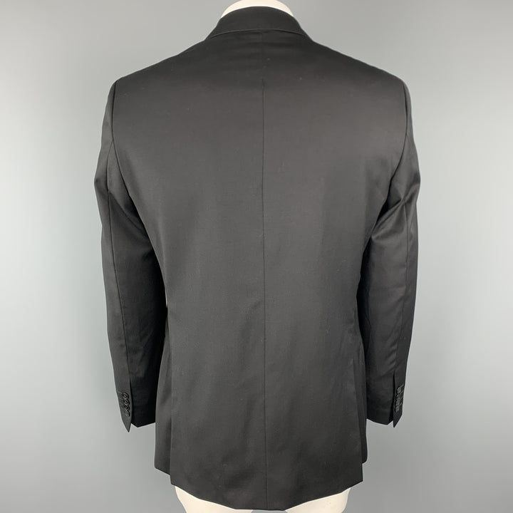 VERSACE COLLECTION Size 42 Black Wool Notch Lapel Sport Coat