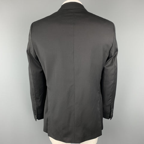 VERSACE COLLECTION Size 42 Black Wool Notch Lapel Sport Coat