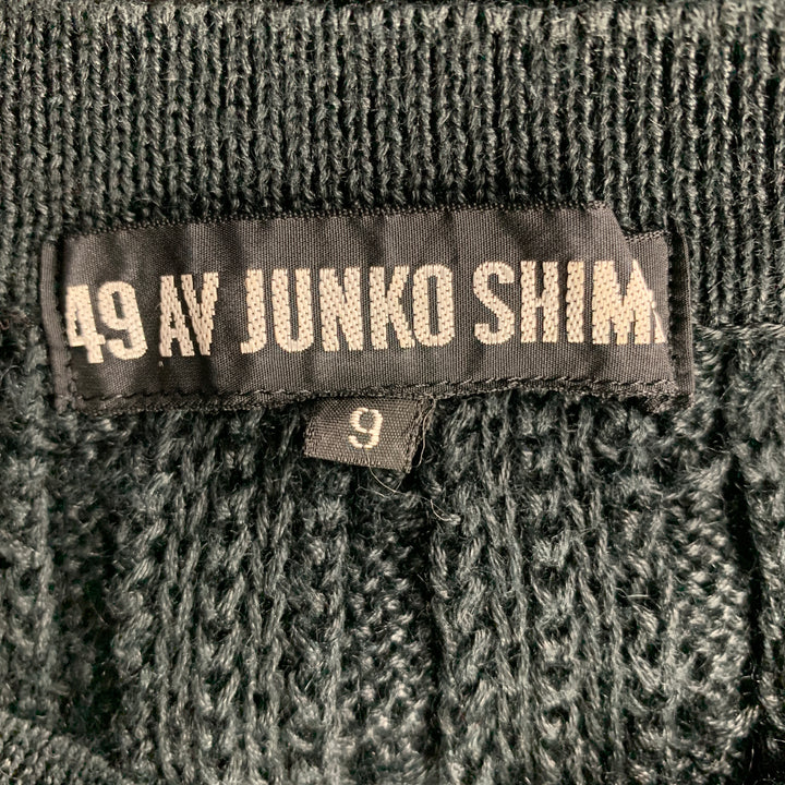 JUNKO SHIMADA Size M Charcoal Knitted Linen Pencil Skirt Set