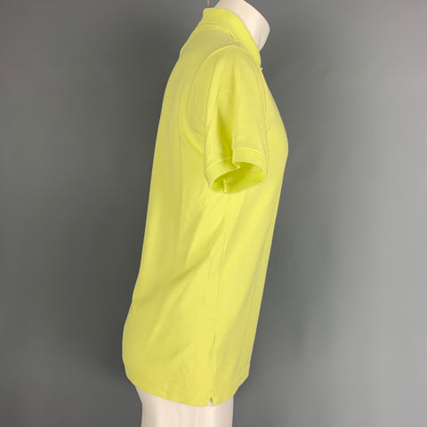 Polo LACOSTE de algodón amarillo talla S