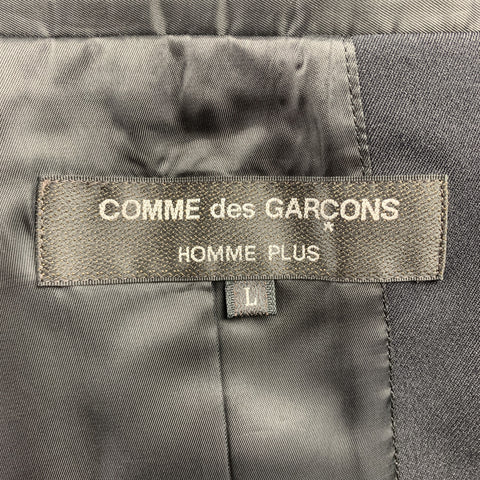COMME des GARCONS HOMME PLUS Size 42 Regular Navy Nylon Blend Peak Lapel Suit
