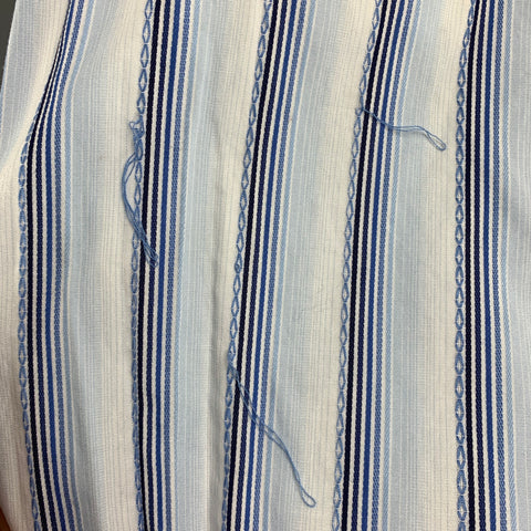 PAUL SMITH Camisa de manga larga con botones de algodón con ribete de rayas azules talla L