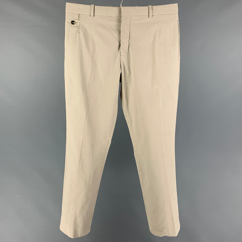 MARNI Size 34 Stone Cotton Button Fly Casual Pants