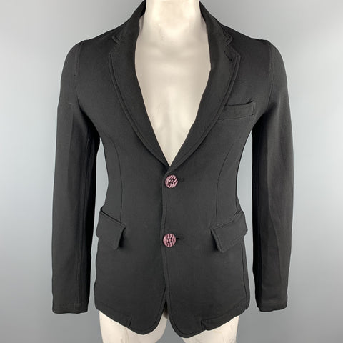 COMME des GARCONS HOMME PLUS Size L Black Polyester Purple Buttons Jacket