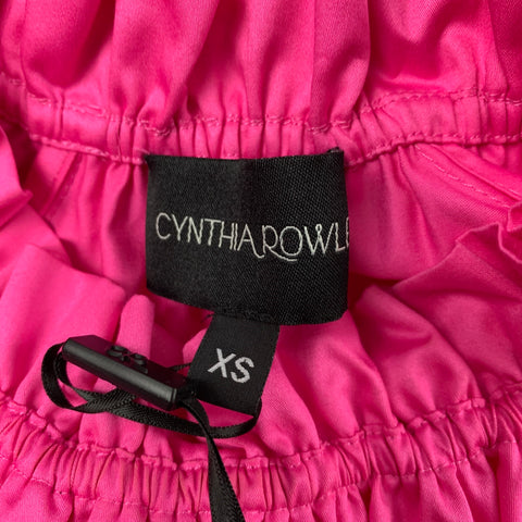 CYNTHIA ROWLEY Size XS Pink Cotton Belted Dress
