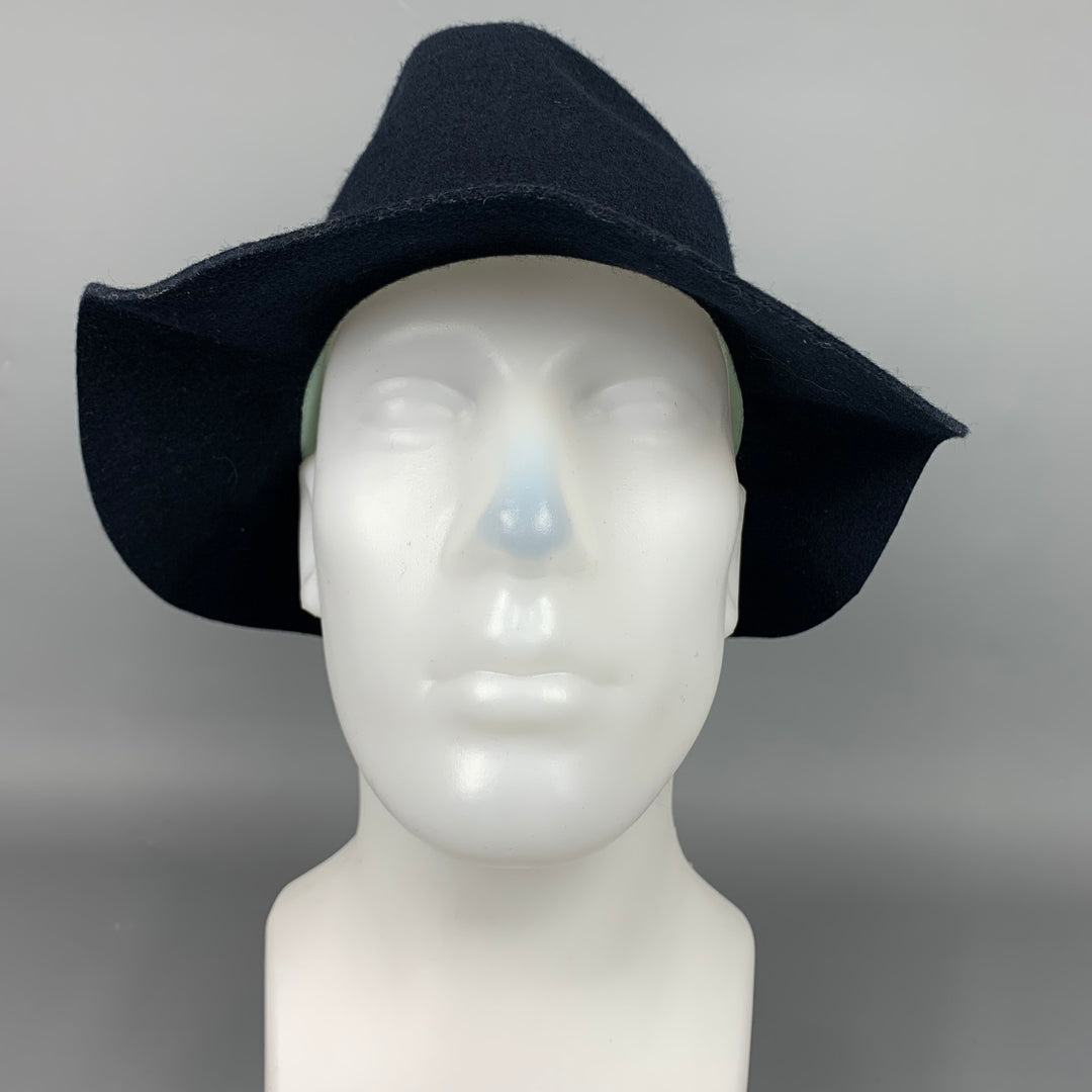 MICHAEL STARS One Size Navy Wool Fedora Hat