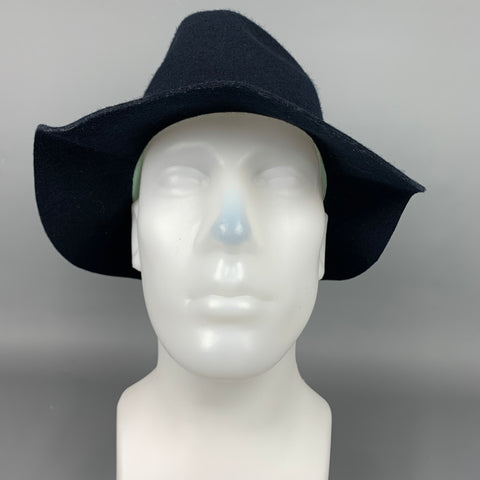 MICHAEL STARS Chapeau Fedora en laine bleu marine taille unique