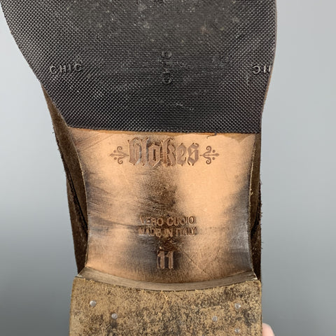 BLOKES Bottines à lacets en daim marron taille 11