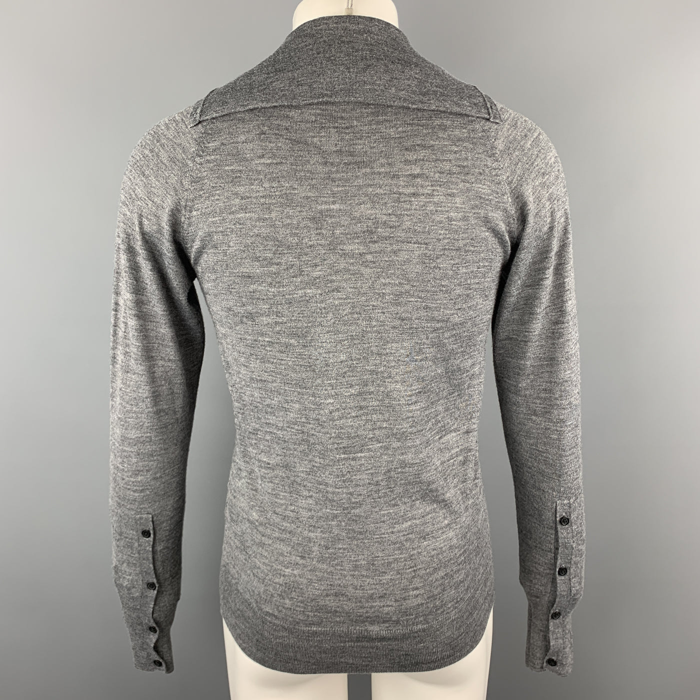 FIFTH AVENUE SHOE REPAIR Size S Dark Gray Knitted Wool Blend Pullover