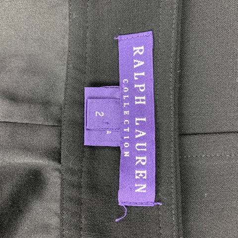 RALPH LAUREN Collection Size 2 Black Wool Tulip Skirt
