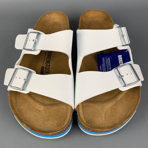 BIRKENSTOCK Size 10 White Tan Cork Sandals
