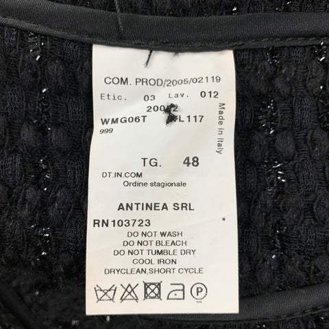 ARMANI COLLEZIONI Talla 12 Chaqueta de tweed en mezcla de lana negra