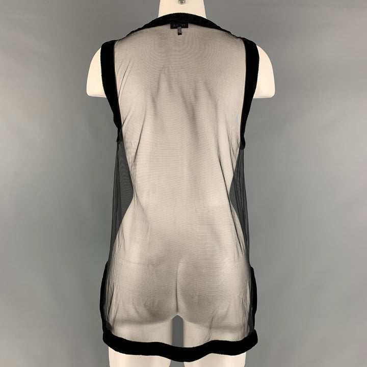 LA PERLA Size M Black See Through Mesh Tank Dress Top
