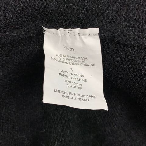 VINCE Cárdigan con capucha de mezcla de alpaca de punto color carbón talla S