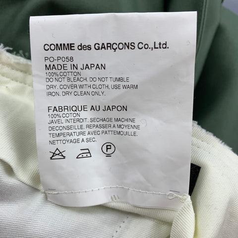 COMME des GARCONS HOMME PLUS Size S Green Cotton Adjustable Suspsenders Overalls