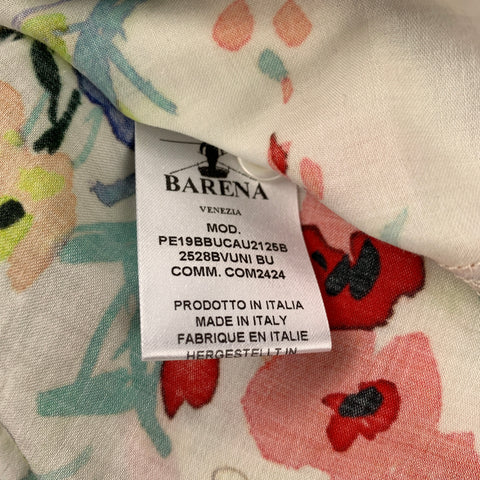 BARENA Taille XS Chemise à manches longues en coton imprimé multicolore