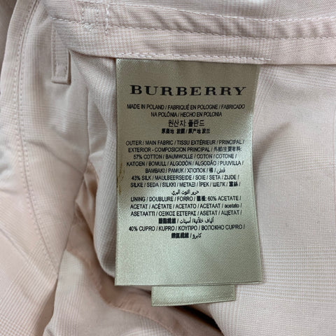 BURBERRY LONDON Size 10 Cream Peak Lapel Coat