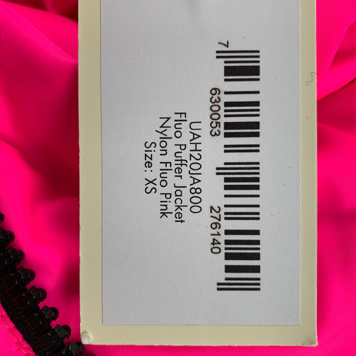 VETEMENTS FW 19 Size XS Flou Pink Quilted Polyester Zip Up Puffer Jacket