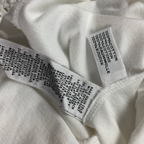 RALPH LAUREN Black Label Taille M Robe longue en coton blanc au crochet Racerback