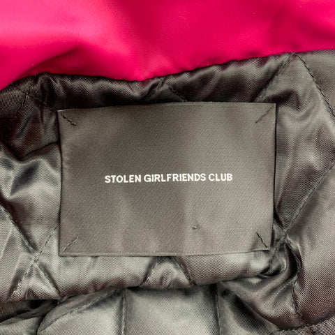 STOLEN GIRLFRIENDS CLUB Size M Pink Embroidered Nylon Bomber Jacket